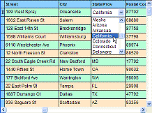 Adatbázis táblázatos megjelenítése.
