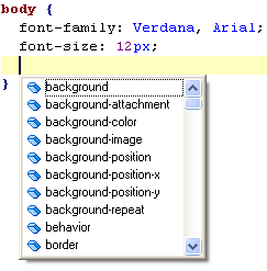 A CSS automatikus kiegészítő